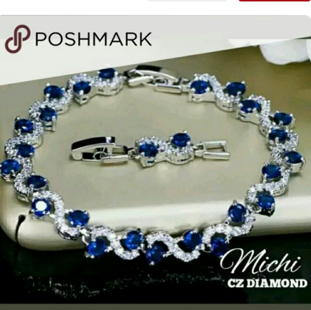 Michi CZ DIAMOND SIMULATE Blue Sapphire 
BRACELET